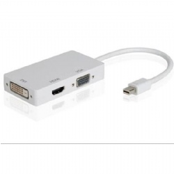 3 In 1 Thunderbolt Mini Display Port MINI DP Male To HDMI DVI VGA Female Adapter Converter Cable For Apple MacBook Air Pro MDP