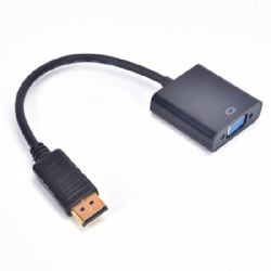 Displayport DP Male To VGA Female Adapter Display Port Cable Converter Black