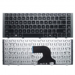  Keyboard for HP ProBook 4440S 4441S 4445S 4446S Laptops Replaces 702238-001 silver frame